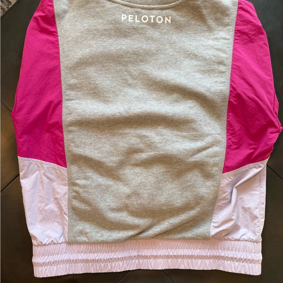 Peloton Gray and Pink Drawstring Sweatshirt - Picture 5 of 7